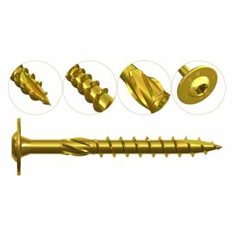 Шуруп для дерева 8х180 конструкционный Wkret-met TORX SPAX прес/шайба п=50
