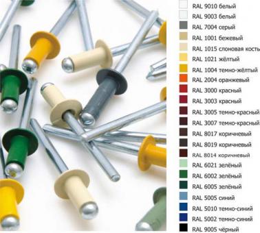 Заклепка 4,0х10  RAL3005 п=50 (200п)