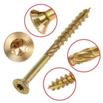 Шуруп для дерева 8х300 конструкционный Wkret-met TORX SPAX потай п=50шт